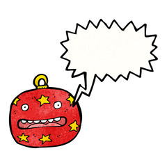crazy christmas bauble cartoon character