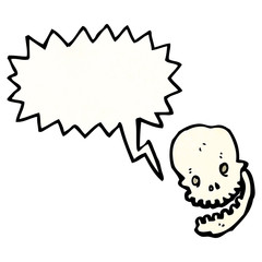 cartoon laughing skull