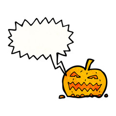 shrieking cartoon pumpkin