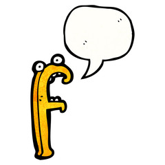 cartoon letter f