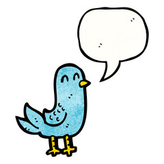 cartoon bird singing