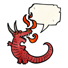 fire breathing dragon cartoon