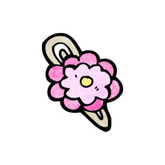cartoon flower hair clip