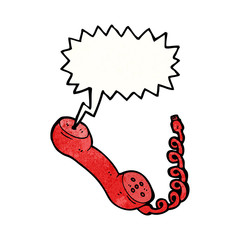 cartoon talking telephone