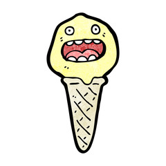 cartoon shocked ice cream