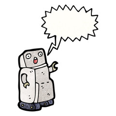 talking robot cartoon