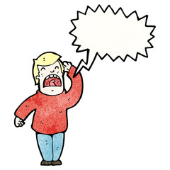 Fototapeta premium cartoon shouting man