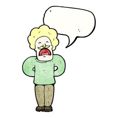 cartoon shouting man