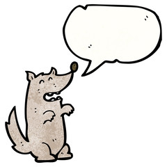 cartoon little wolf