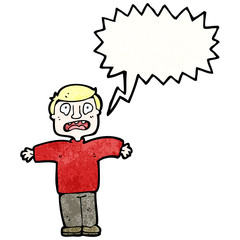 terrified man cartoon