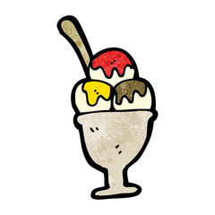 cartoon ice cream sundae