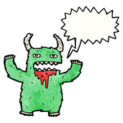 shouting monster cartoon