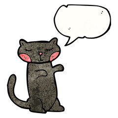 cartoon black cat