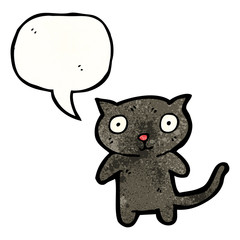 cartoon black cat