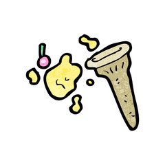 cartoon spilled ice cream