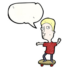 cartoon boy on skateboard