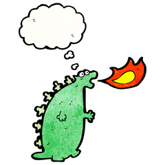 fire breathing monster cartoon