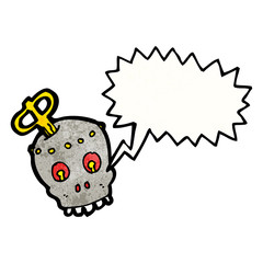 scary robot head cartoon