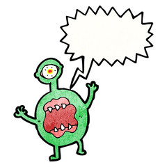 screaming monster cartoon