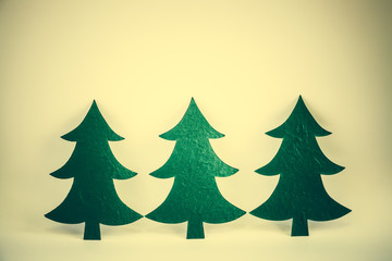 Christmas tree in vintage style.