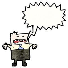 cartoon stressed manager shouting