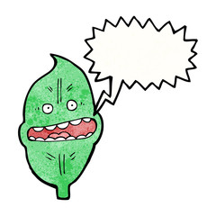 shouting leaf cartoon