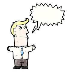 cartoon shouting office man