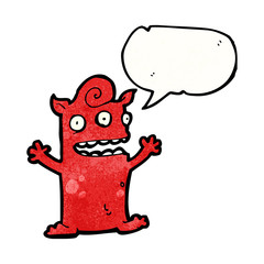 cartoon little monster