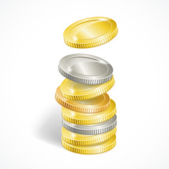 Vector Coin Stack