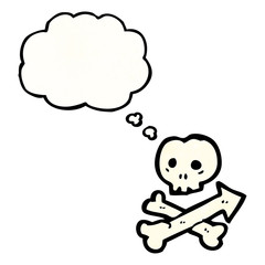 skull and crossbones direction sign