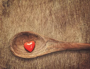 Poster Cuisinier coeur sur cuillère