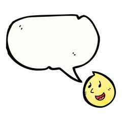 talking happy face symbol cartoon
