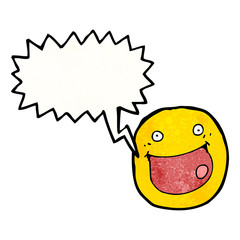 talking happy face symbol cartoon