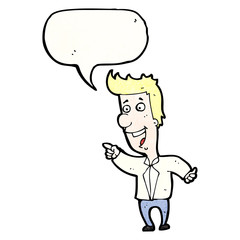 cartoon man pointing and laughing