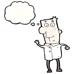 cartoon waving man