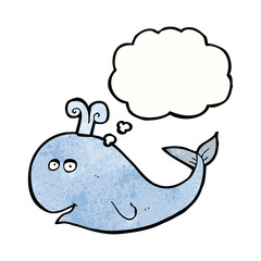 cartoon whale with thought bubble