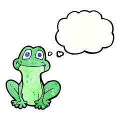 cartoon frog with thought bubble