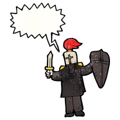 Fototapeta premium cartoon black knight