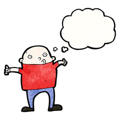 cartoon man with idea