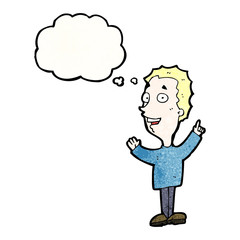 cartoon boy with idea