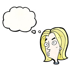 cartoon confused woman