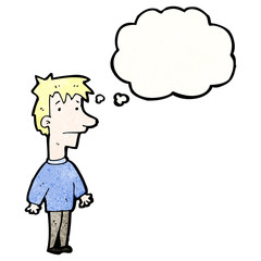 serious blond boy cartoon