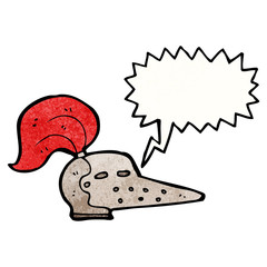 talking medieval helmet cartoon