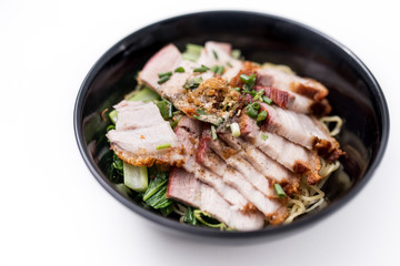 noodles with crispy pork