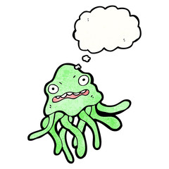 cartoon nervous jellyfish