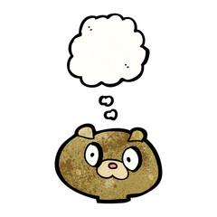 cartoon puppy face with thought bubble