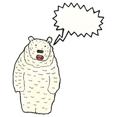 roaring polar bear cartoon