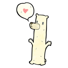 cartoon bear with love heart
