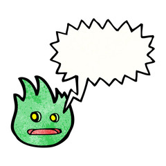 cartoon little fire creature