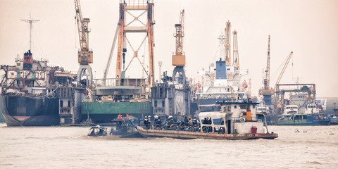 Asian port at Halong Bay